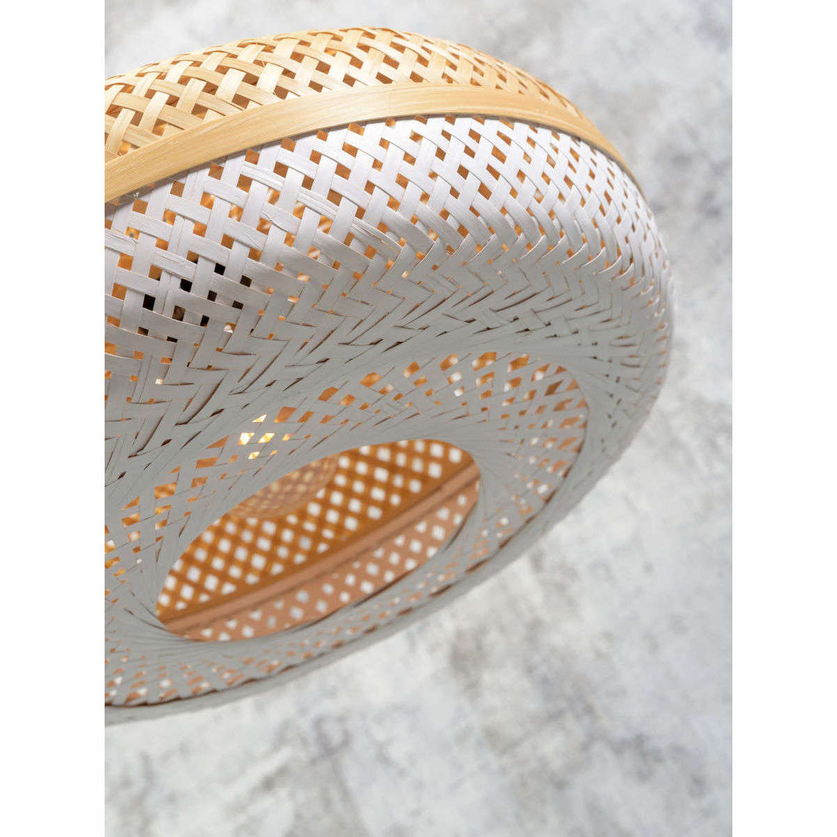 Good&Mojo Hanglamp Palawan 40 cm naturel / wit S