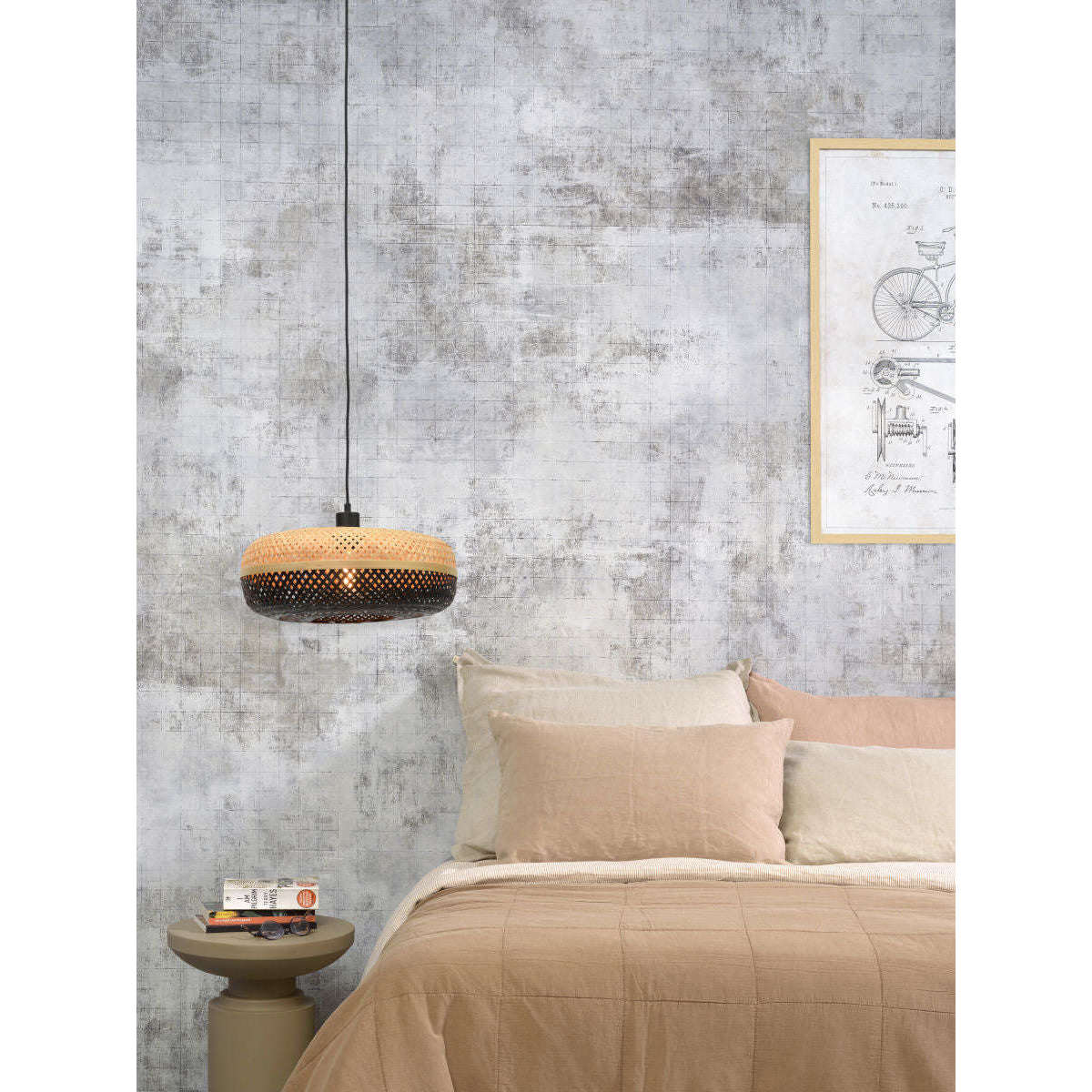 Good&Mojo Hanglamp Palawan 40 cm naturel / zw S