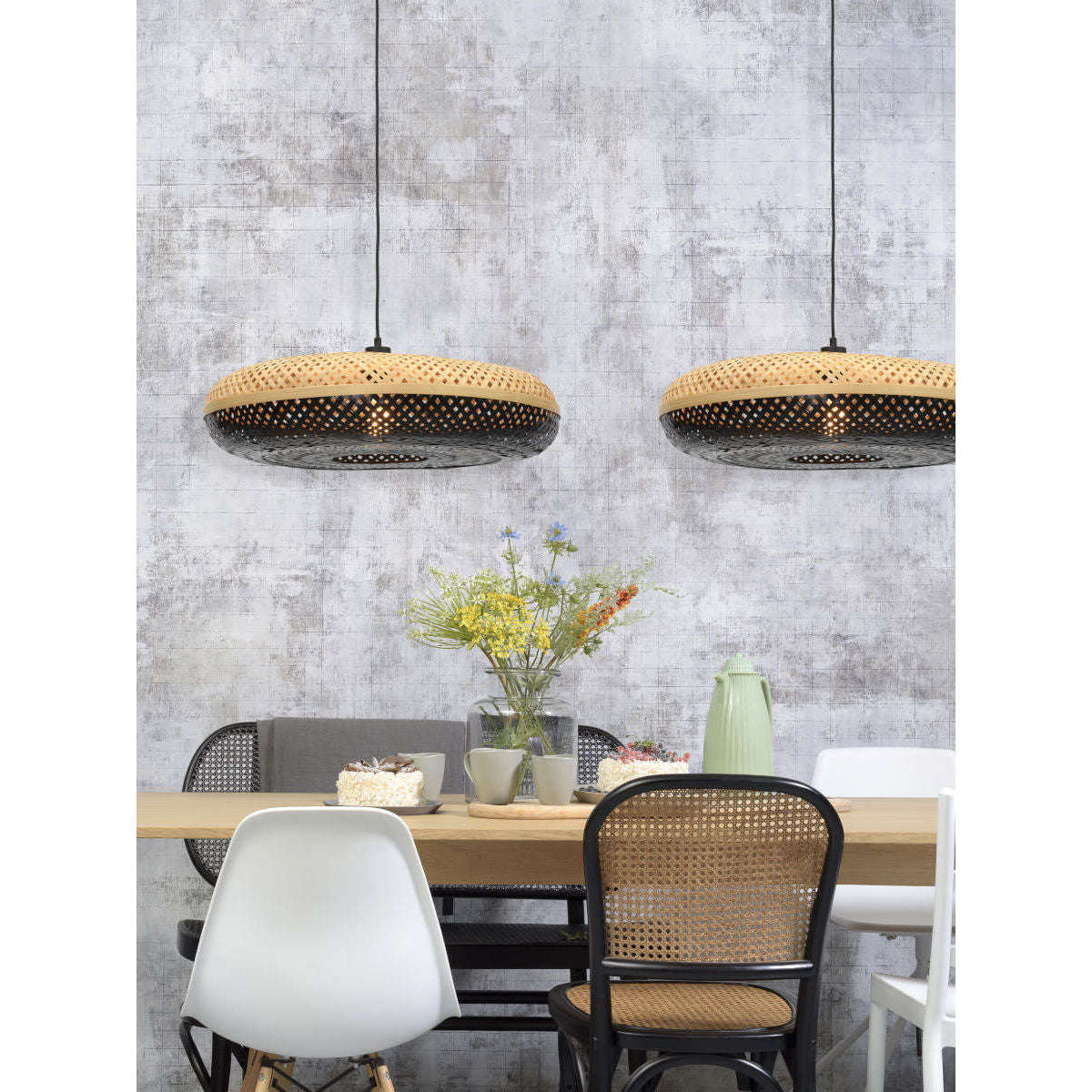 Good&Mojo Hanglamp Palawan 60 cm naturel / zw L