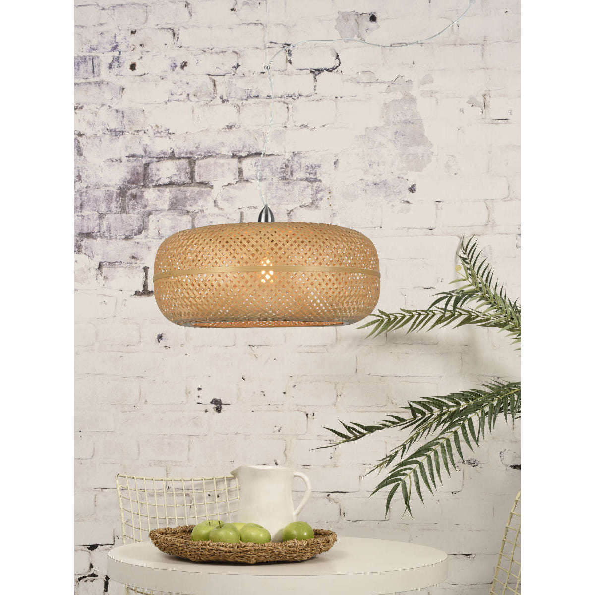 Good&Mojo Hanglamp Palawan bamboe enkel kap naturel