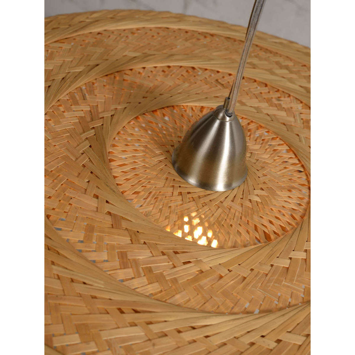 Good&Mojo Hanglamp Palawan bamboe enkel kap naturel