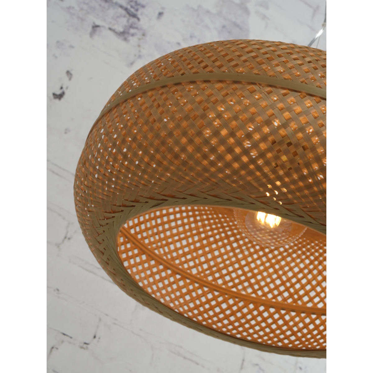 Good&Mojo Hanglamp Palawan bamboe enkel kap naturel