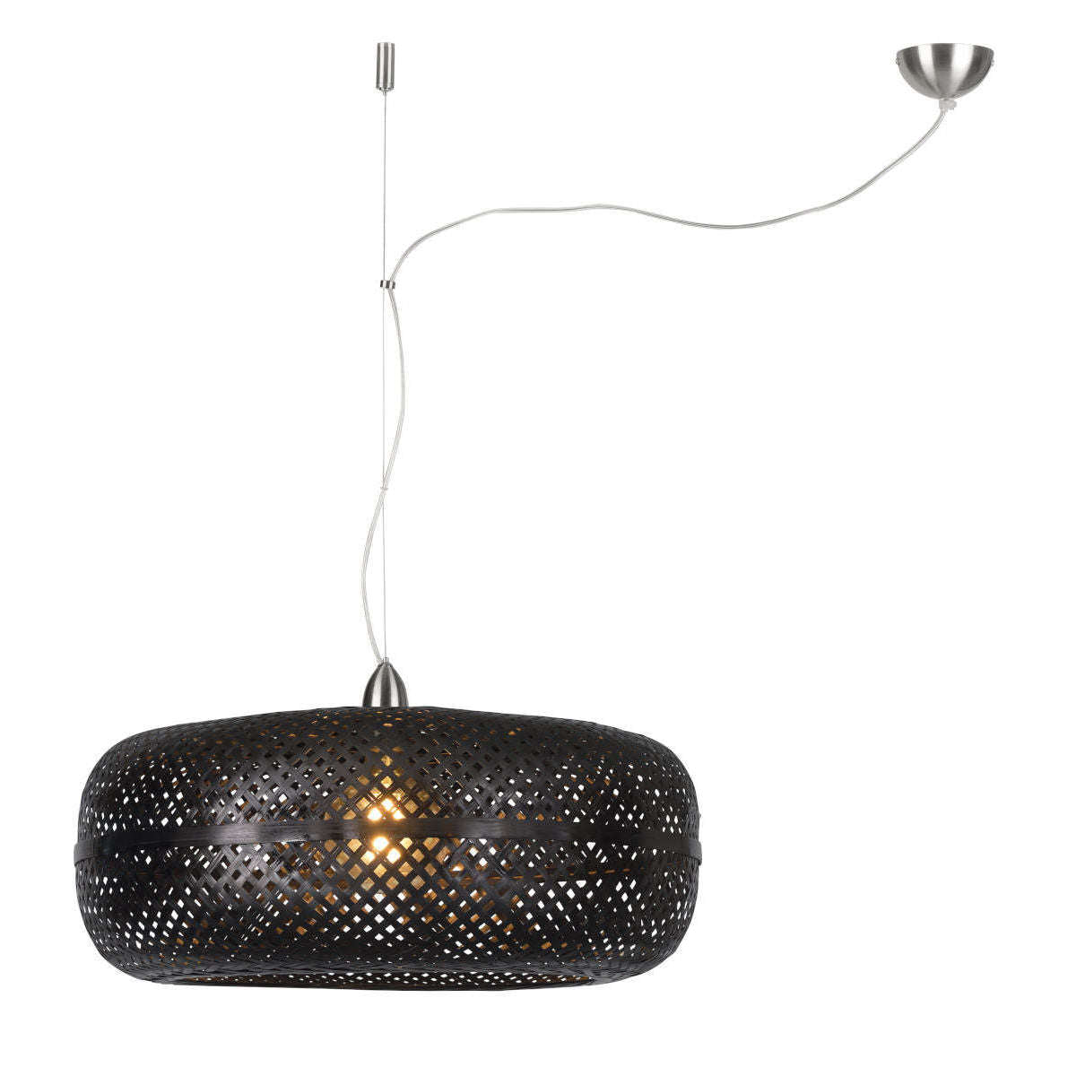 Good&Mojo Hanglamp Palawan bamboe enkel kap zwart
