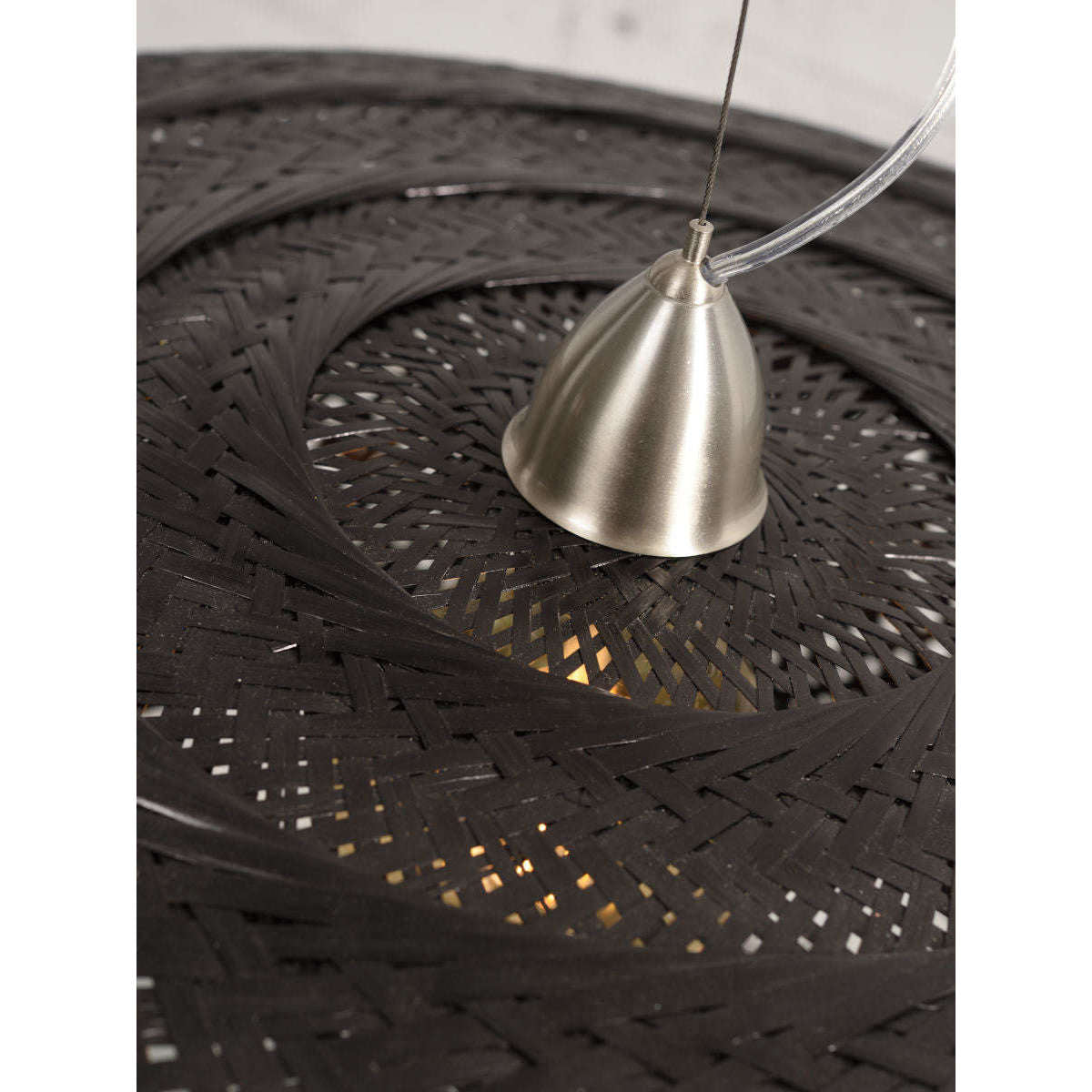 Good&Mojo Hanglamp Palawan bamboe enkel kap zwart