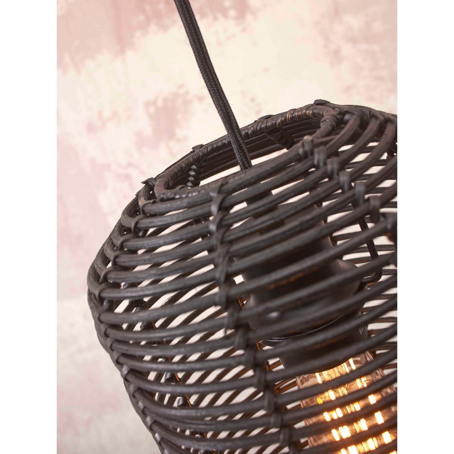 GOOD&MOJO hanglamp tanami koker 18 cm L zwart