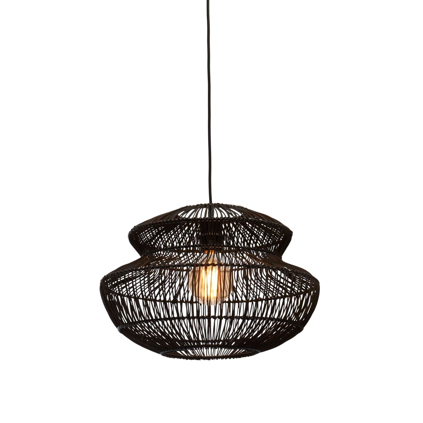 GOOD&MOJO hanglamp zanzibar rond 40 cm zwart
