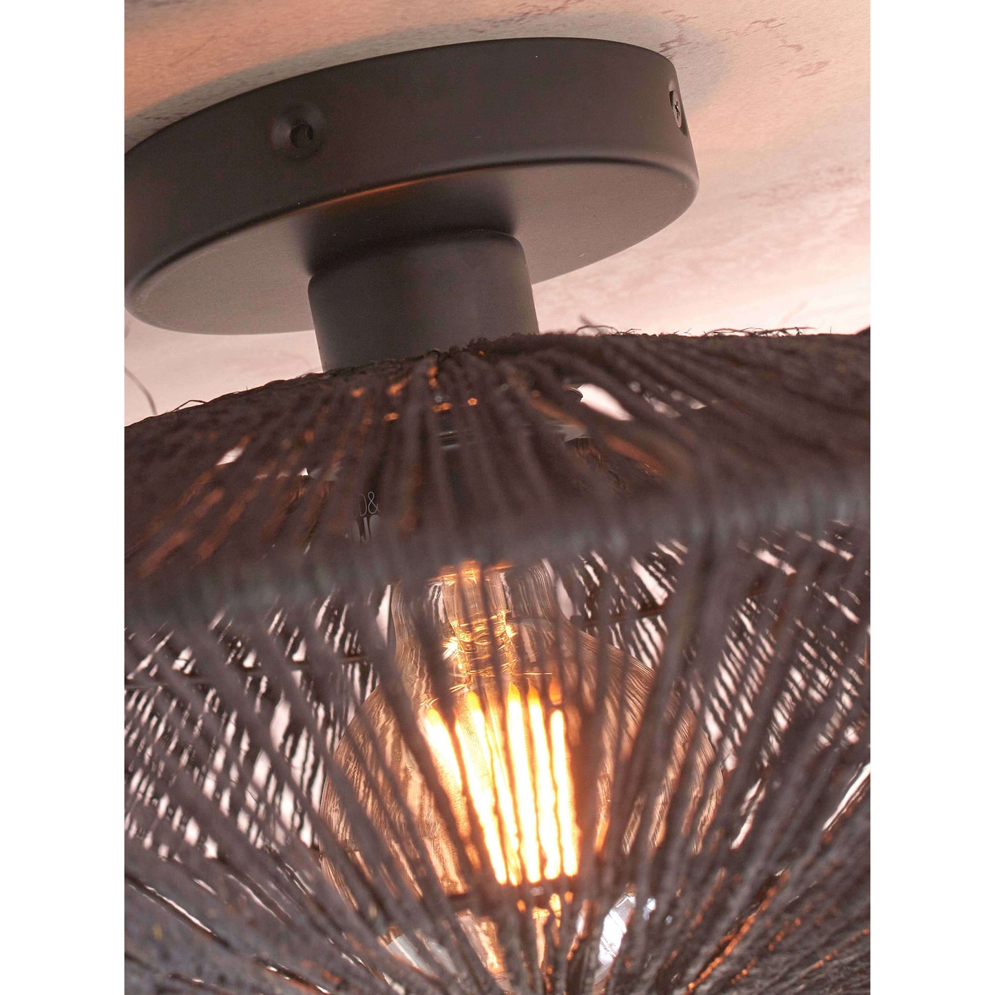 GOOD&MOJO plafonniere iguazu plat 40 cm S zwart