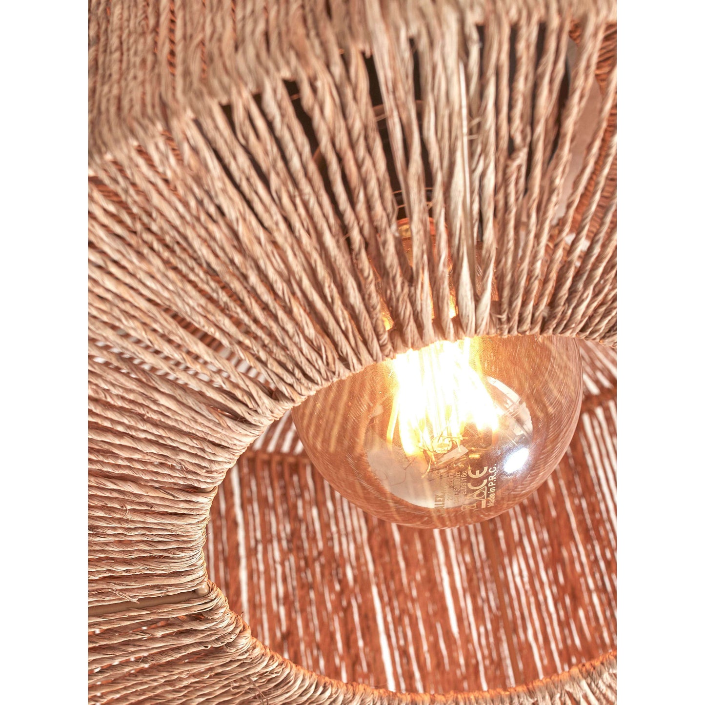 GOOD&MOJO plafonniere iguazu rond 30 cm S naturel