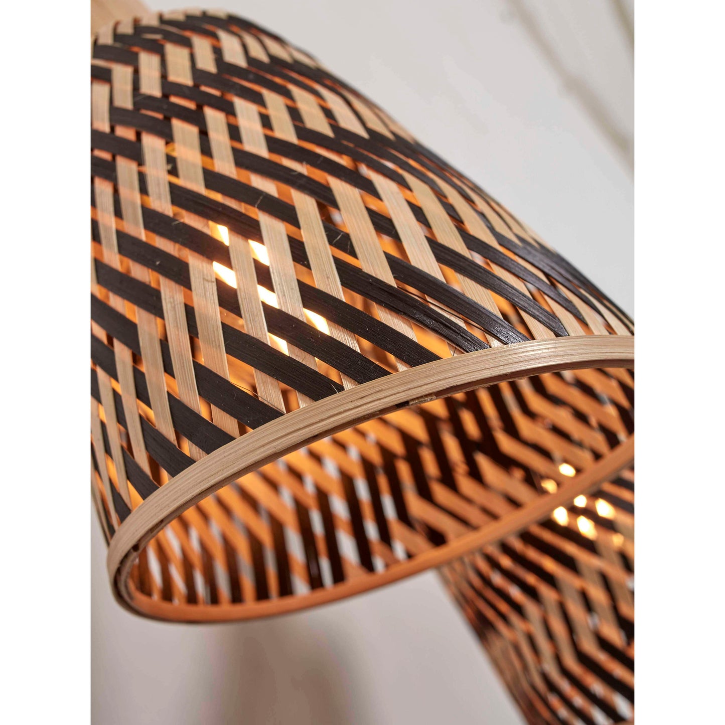 GOOD&MOJO plafonniere java 2-kap 15 cm naturel/zwart