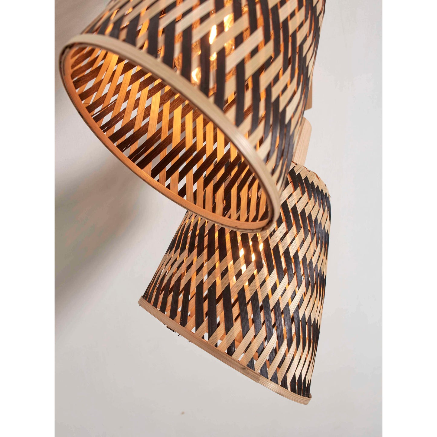 GOOD&MOJO plafonniere java 2-kap 15 cm naturel/zwart