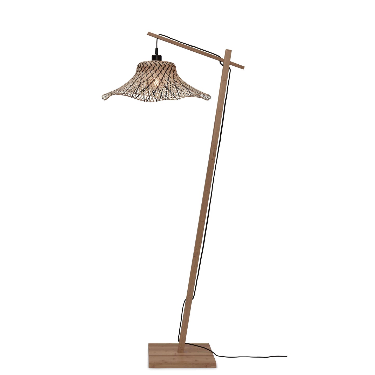 GOOD&MOJO vloerlamp ibiza wavy 50 cm S zwart/naturel