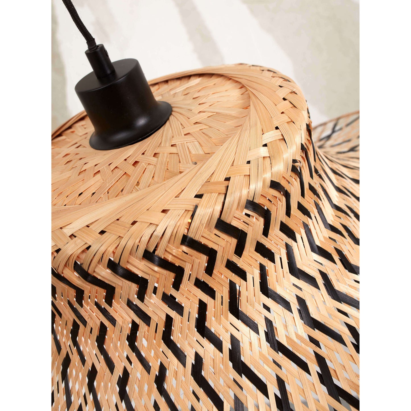 GOOD&MOJO vloerlamp ibiza wavy 50 cm S zwart/naturel