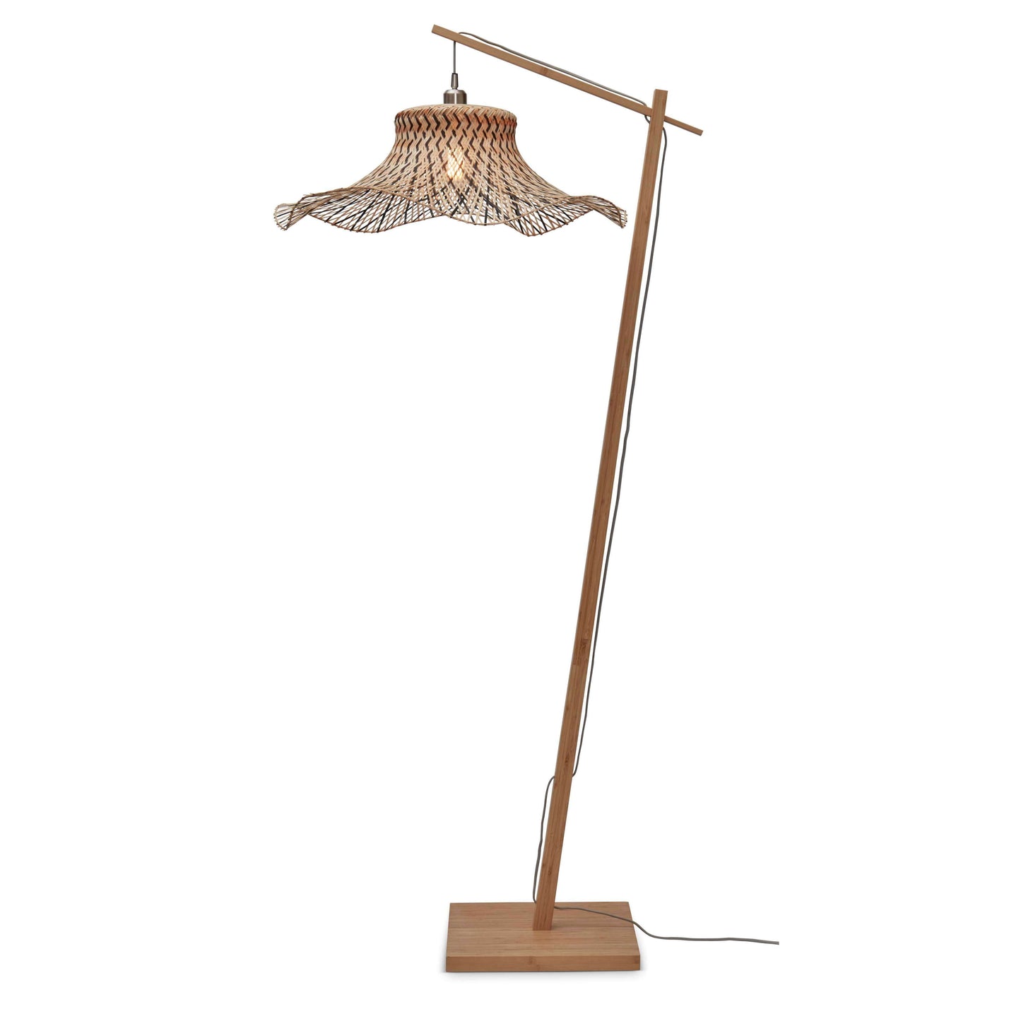 GOOD&MOJO vloerlamp ibiza wavy 65 cm L zwart/naturel