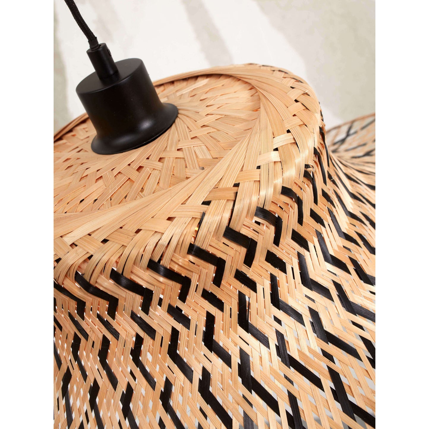 GOOD&MOJO vloerlamp ibiza wavy 65 cm L zwart/naturel