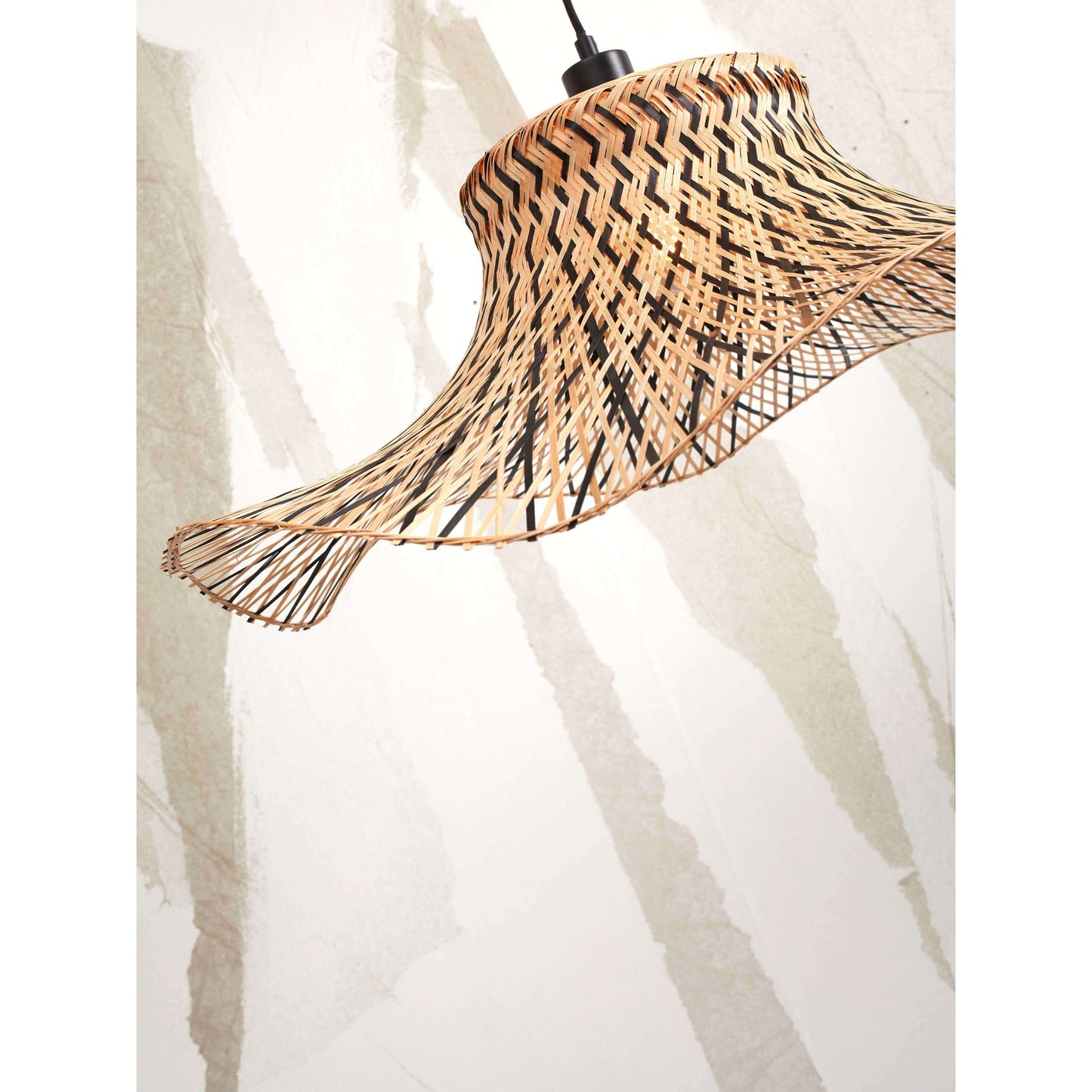 GOOD&MOJO vloerlamp ibiza wavy 65 cm L zwart/naturel