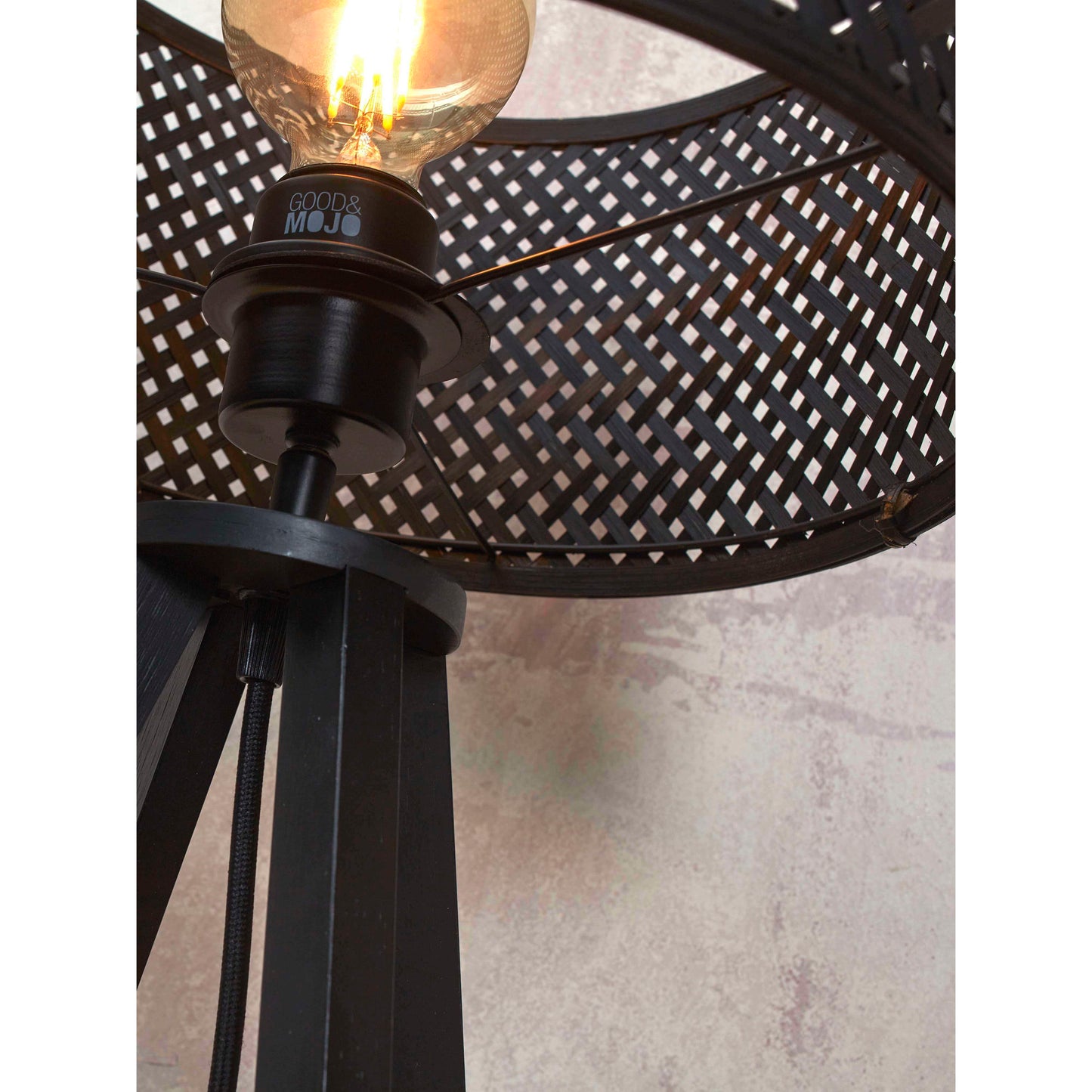 GOOD&MOJO vloerlamp java 4-poot 50 cm zwart