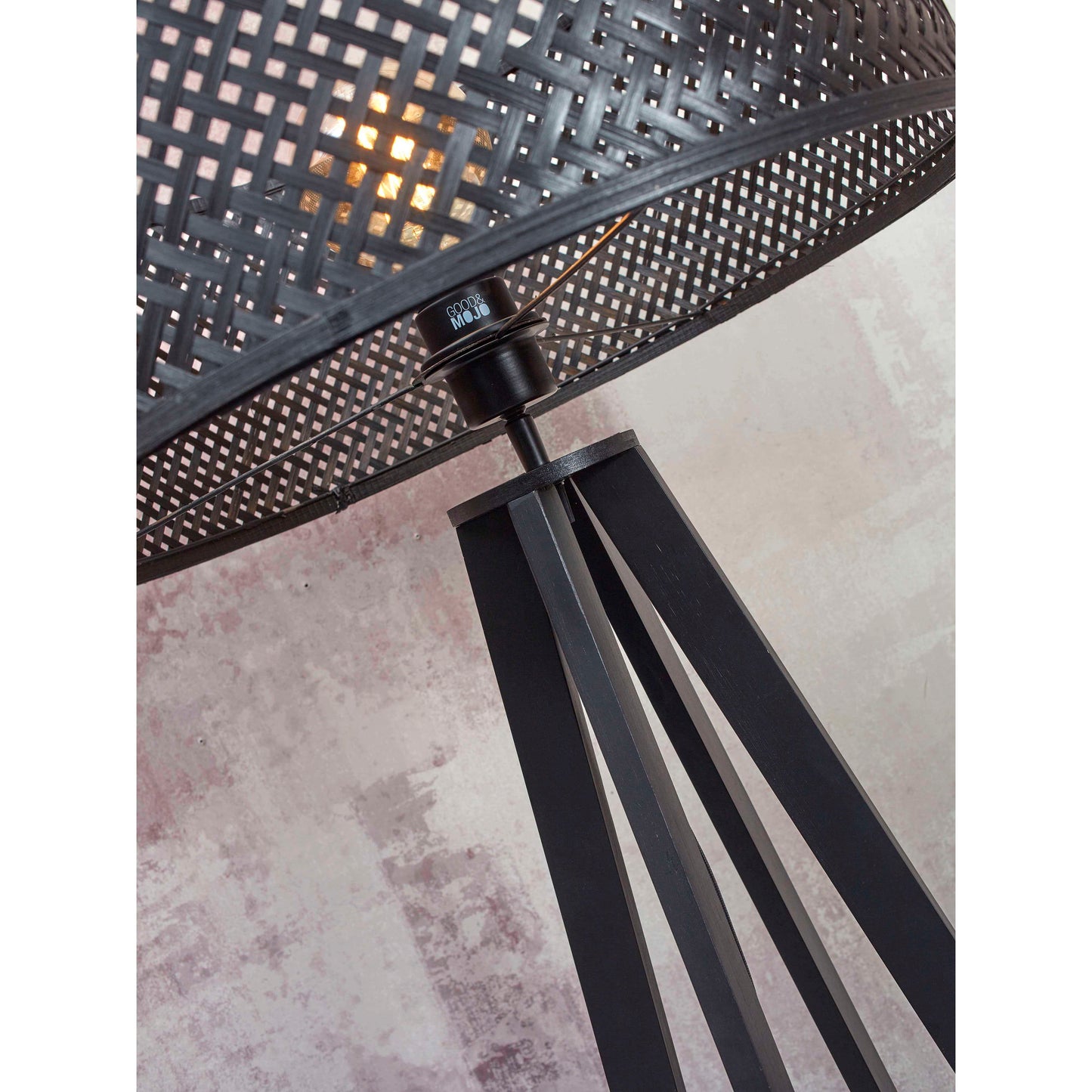 GOOD&MOJO vloerlamp java 4-poot 50 cm zwart