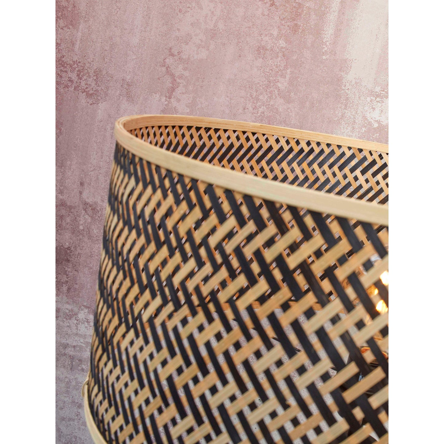 GOOD&MOJO vloerlamp java recht 32 cm naturel/zwart