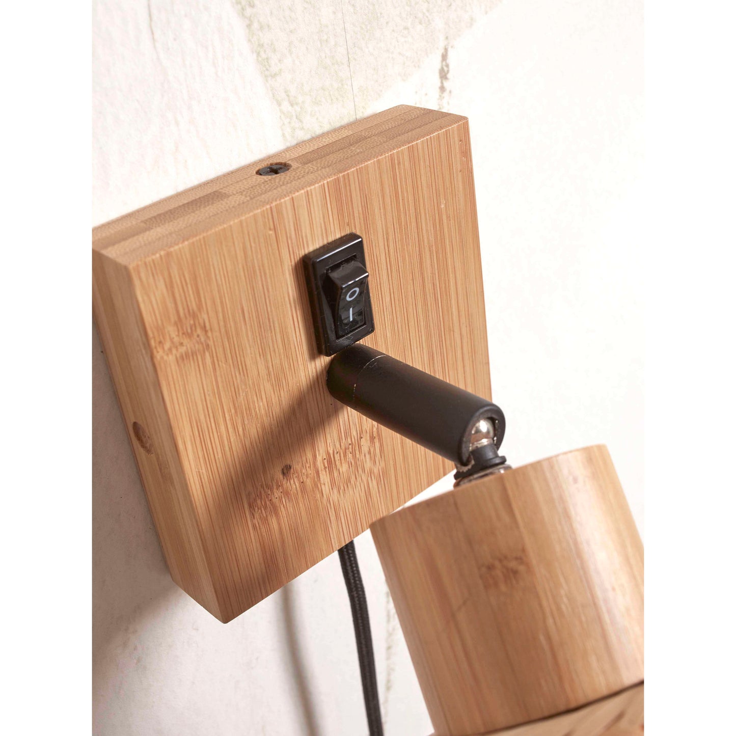 GOOD&MOJO wandlamp java 15 cm naturel/zwart