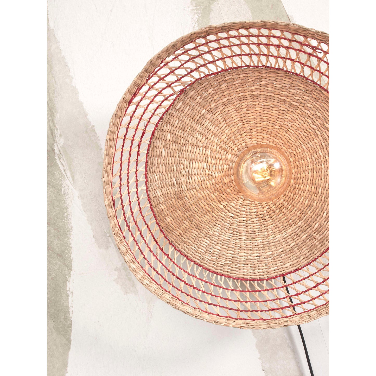 GOOD&MOJO wandlamp pantanal 45 cm naturel/rood