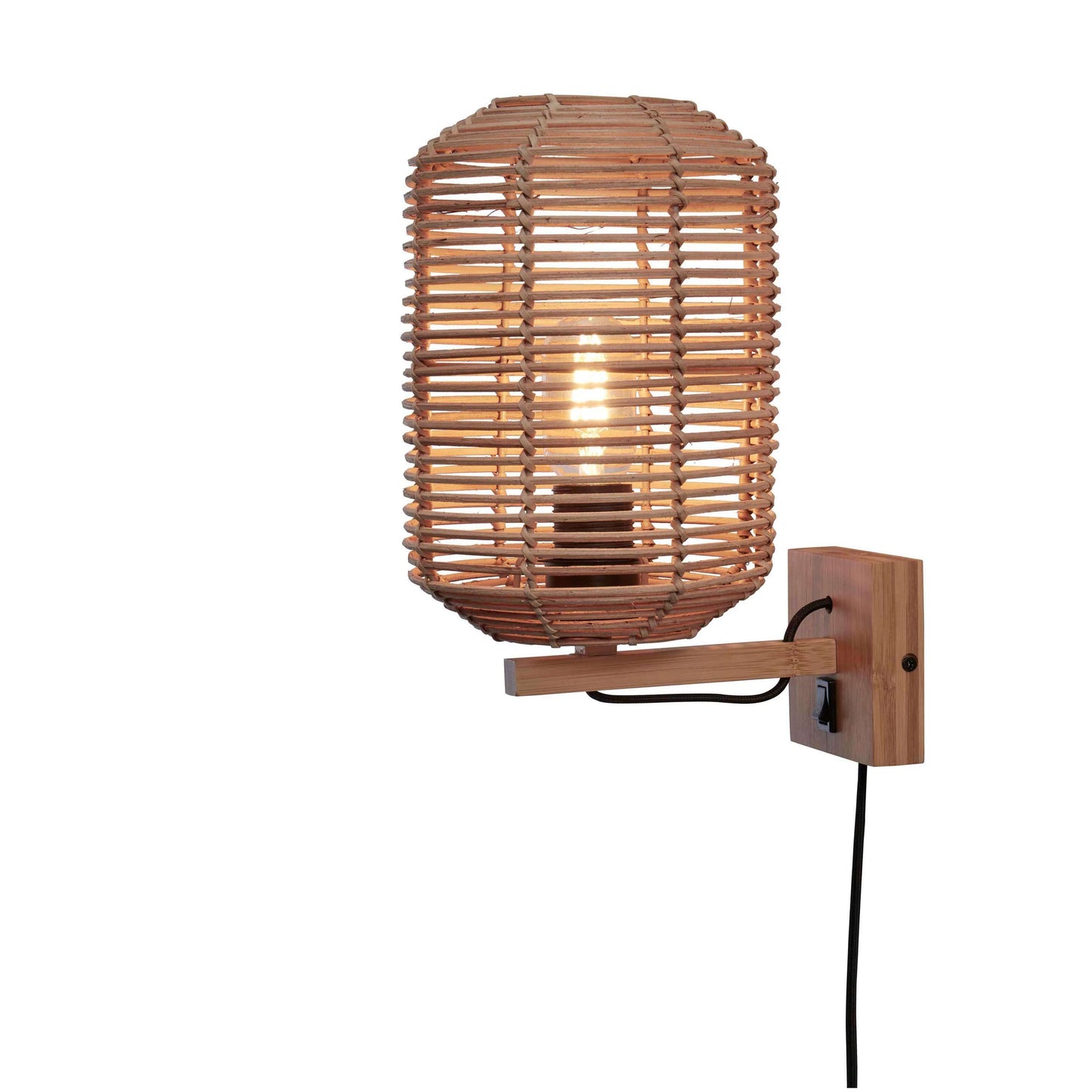GOOD&MOJO wandlamp tanami koker 18 cm S naturel