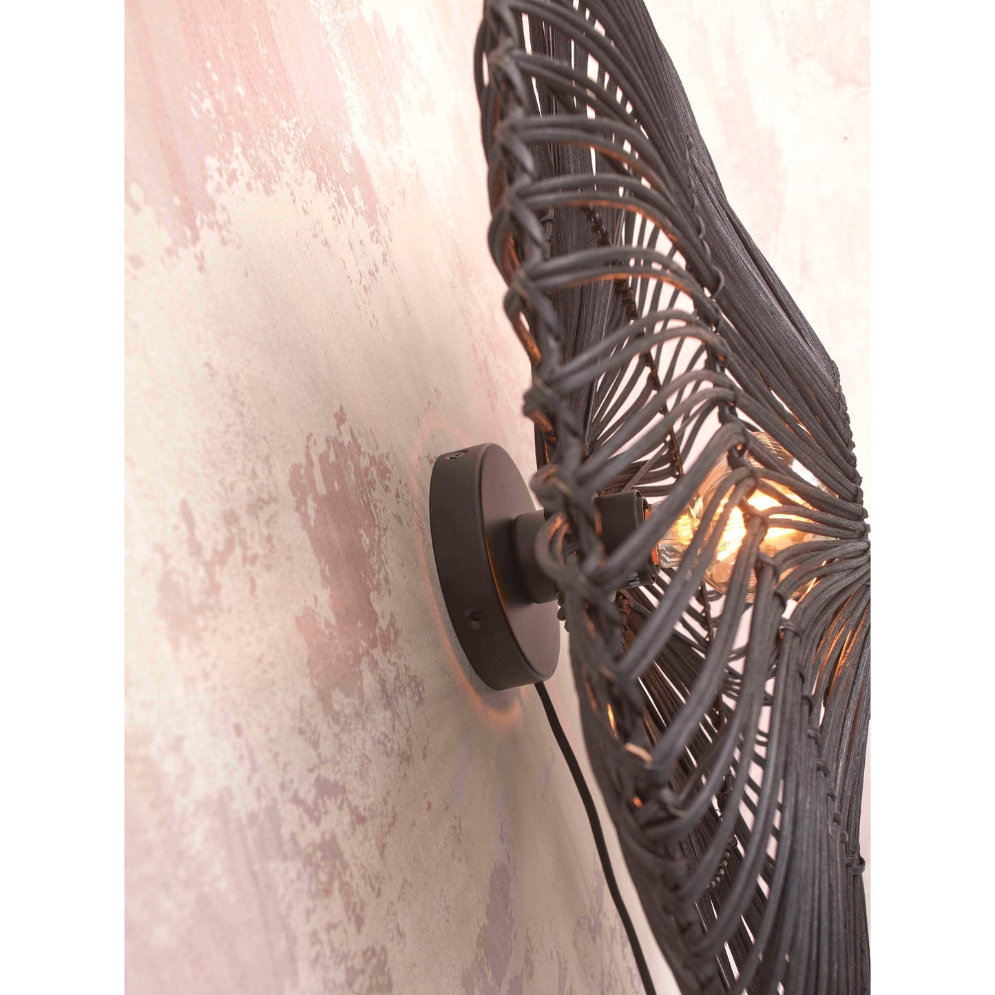 GOOD&MOJO wandlamp zanzibar plat 40 cm S zwart