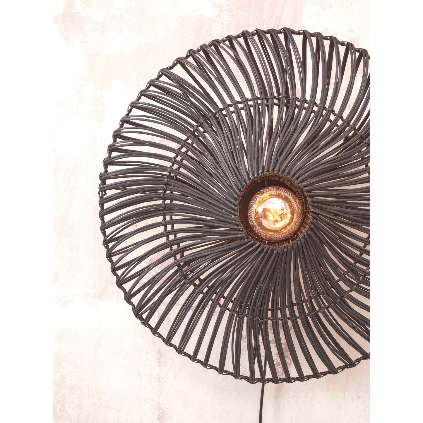 GOOD&MOJO wandlamp zanzibar plat 40 cm S zwart