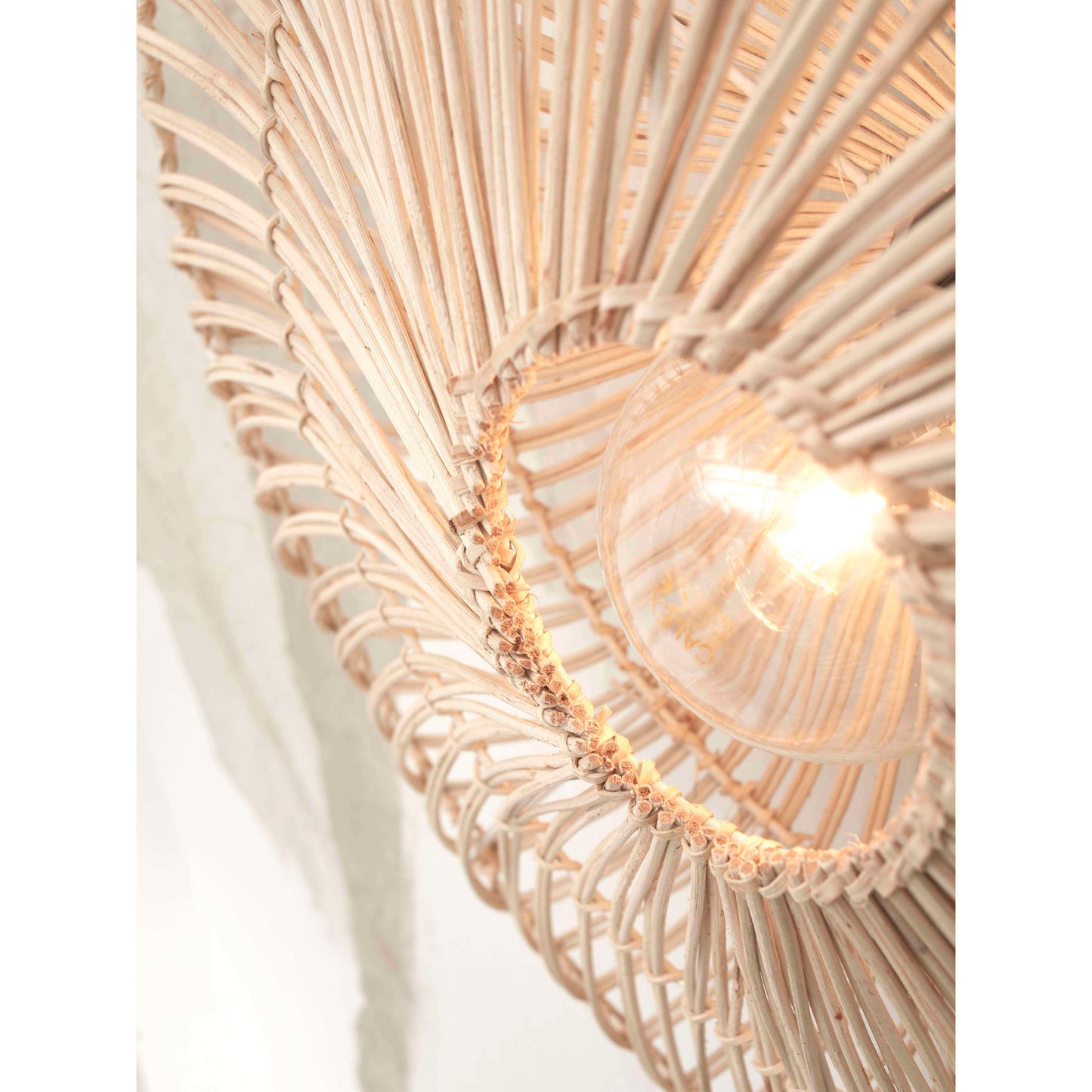 GOOD&MOJO wandlamp zanzibar plat 55 cm L wit