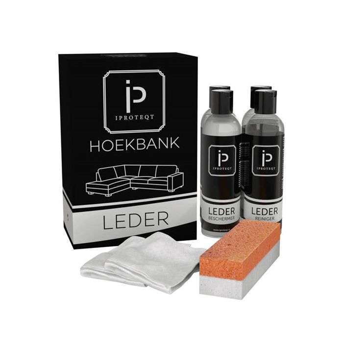 IPROTEQT dicht/gelakt leder set 5 jaar hoekbank