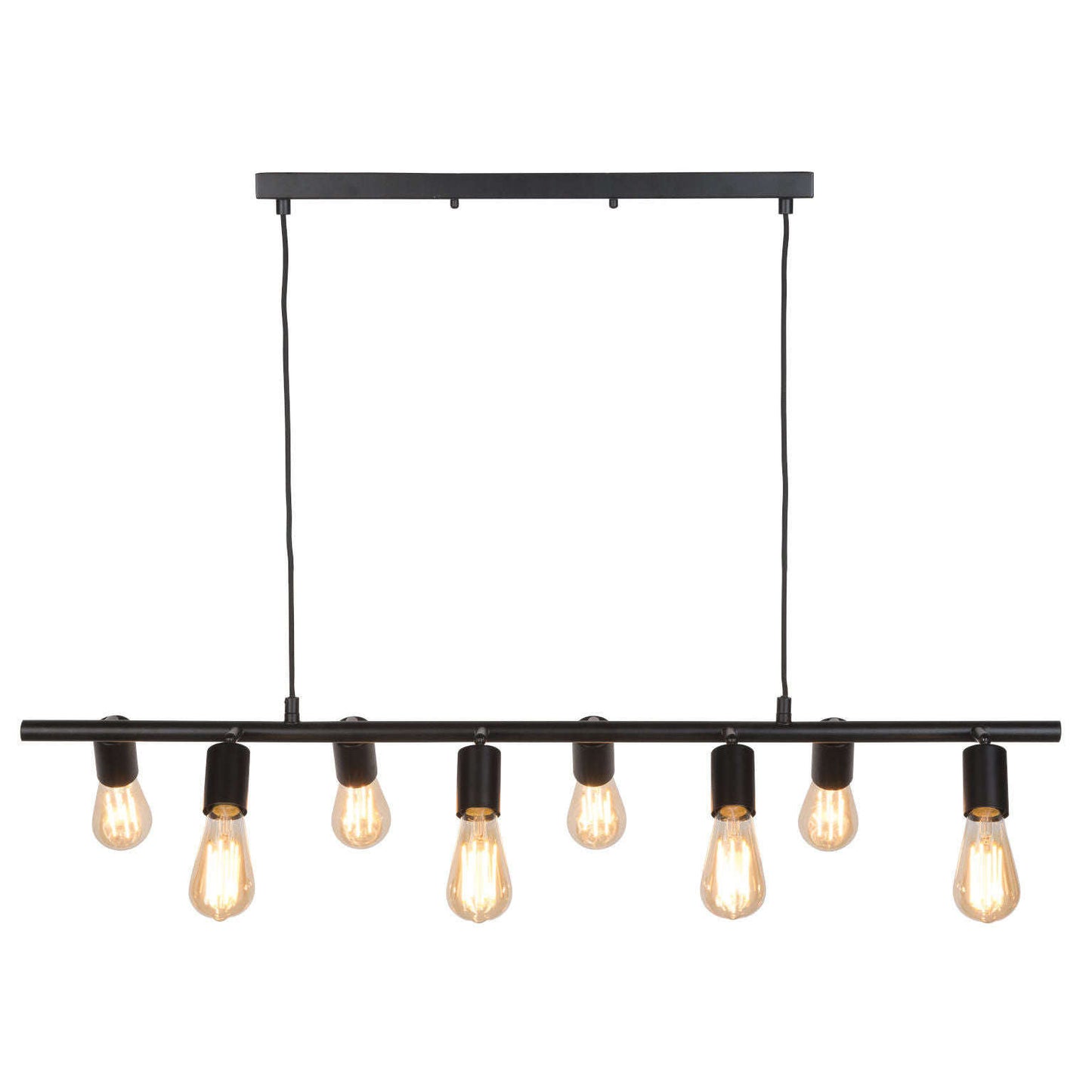 It's about RoMi Hanglamp ijzer Miami 8-arm zwart