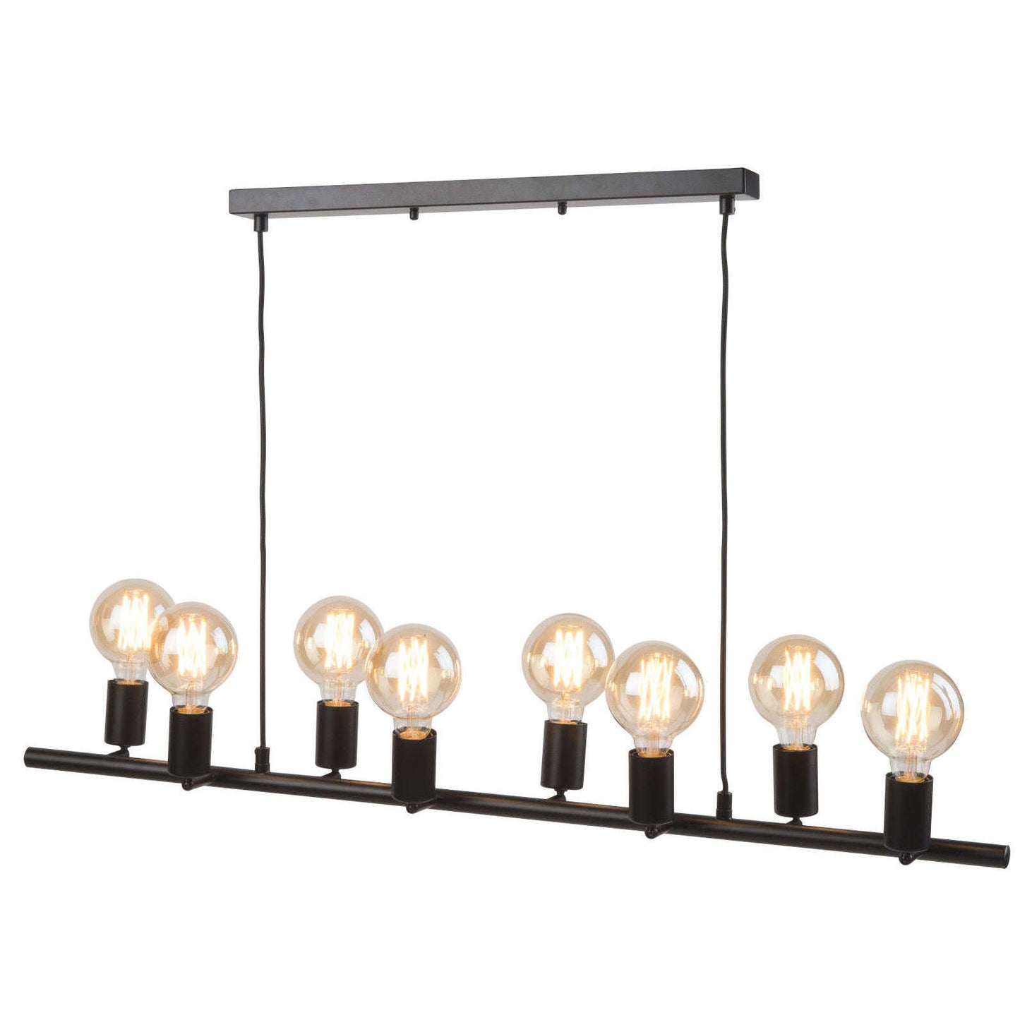 It's about RoMi Hanglamp ijzer Miami 8-arm zwart