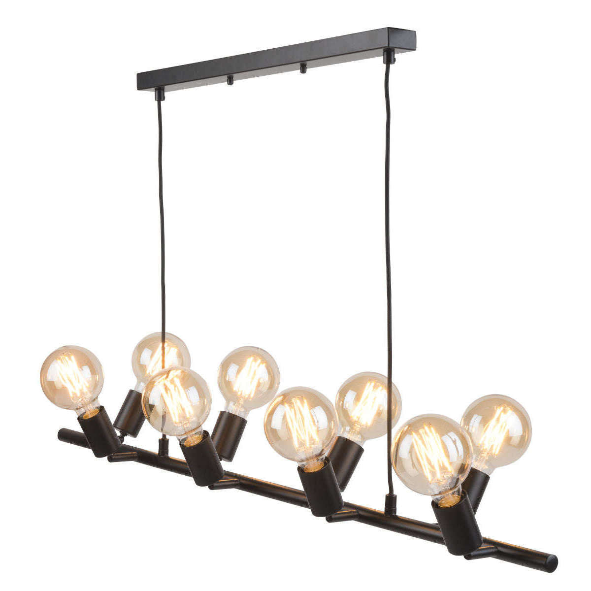 It's about RoMi Hanglamp ijzer Miami 8-arm zwart