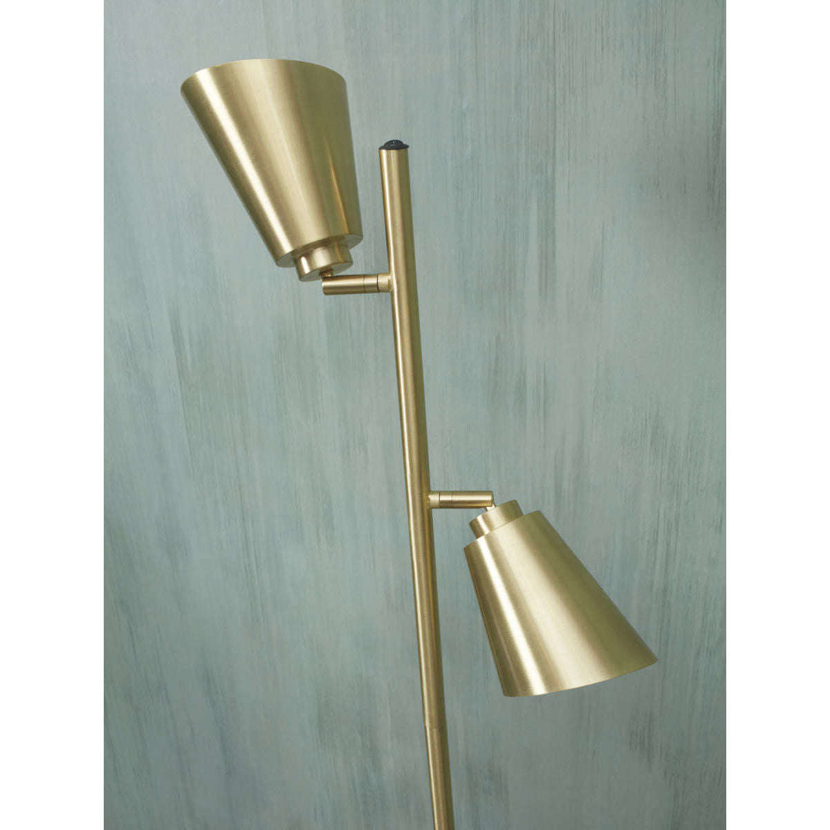 It's about RoMi Vloerlamp Bremen 2-kap goud
