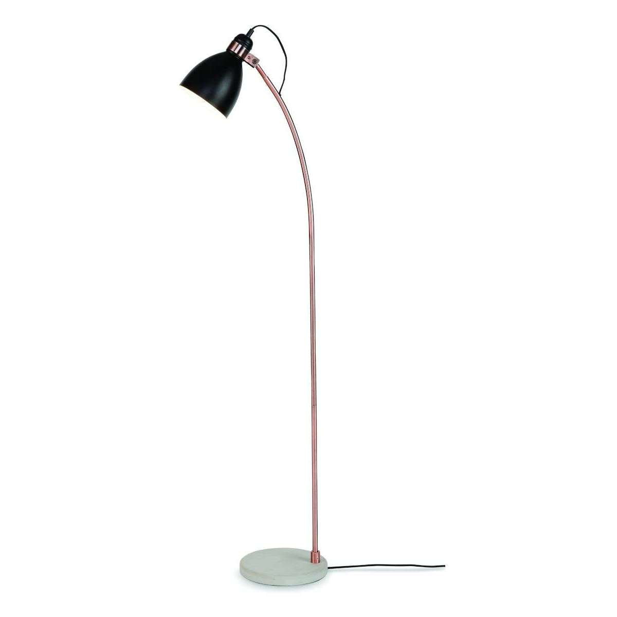 It's about RoMi Vloerlamp ijzer cement voet / koper buis Denver zwart