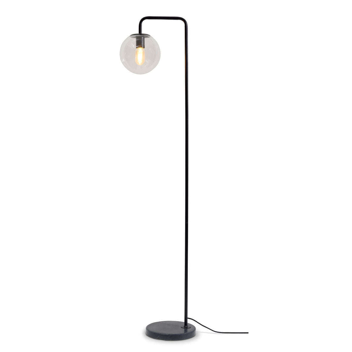 It's about RoMi Vloerlamp ijzer / glas Warsaw zwart