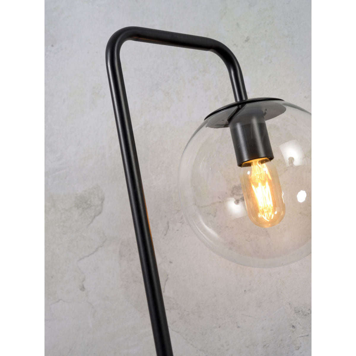 It's about RoMi Vloerlamp ijzer / glas Warsaw zwart
