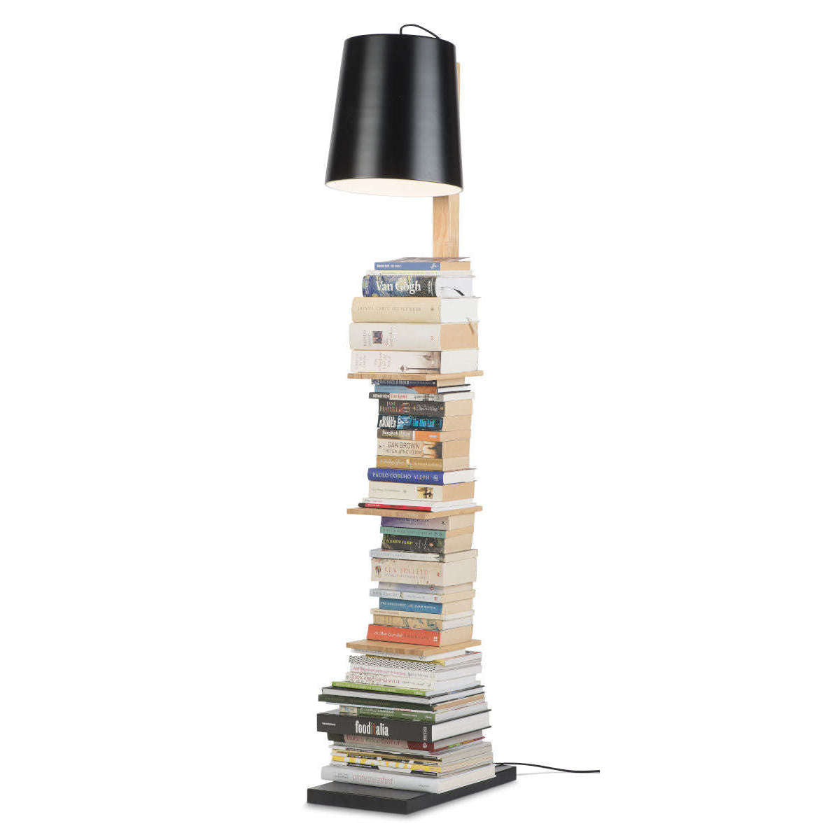 It's about RoMi Vloerlamp ijzer / hout Cambridge zwart