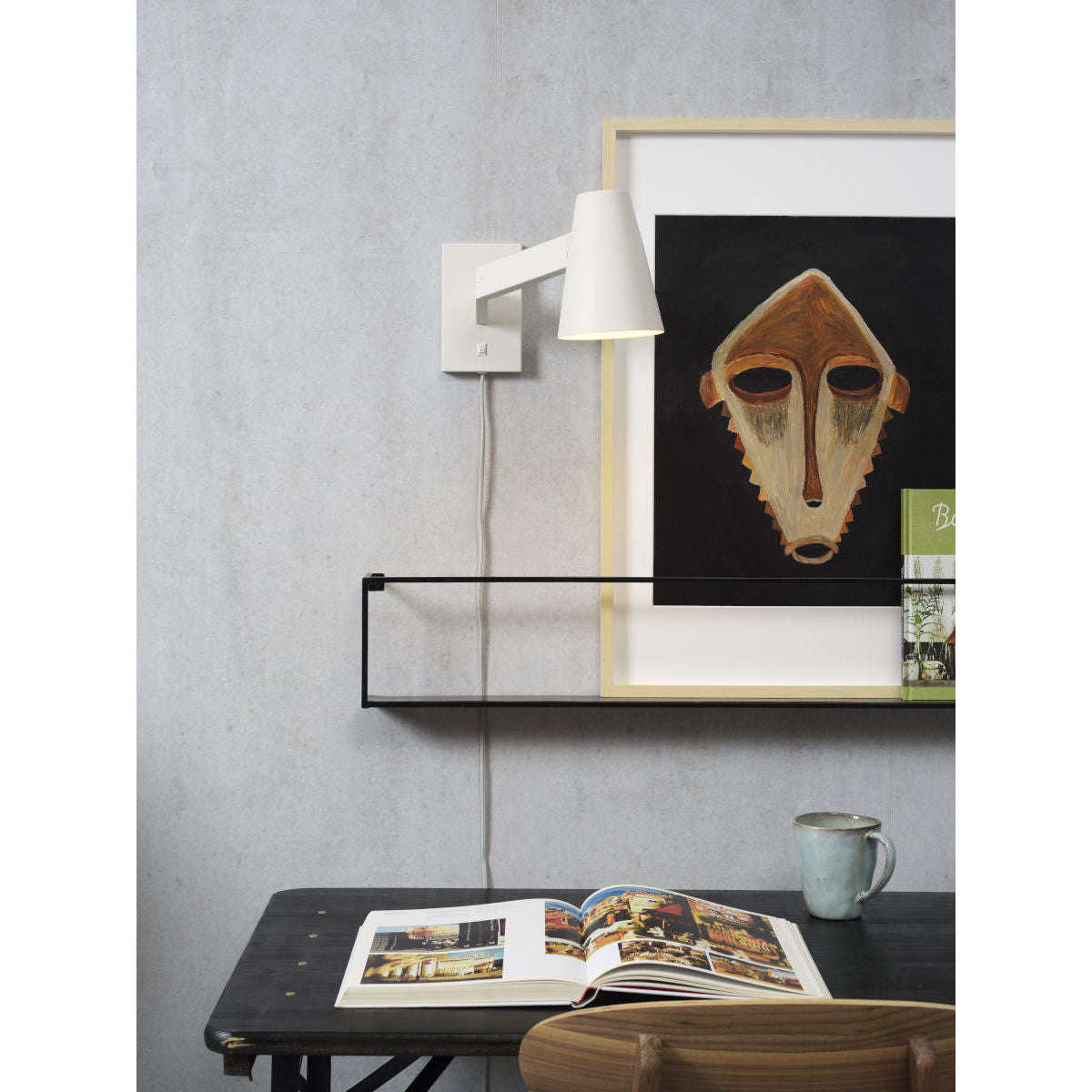 It's about RoMi Wandlamp ijzer Biarritz wit