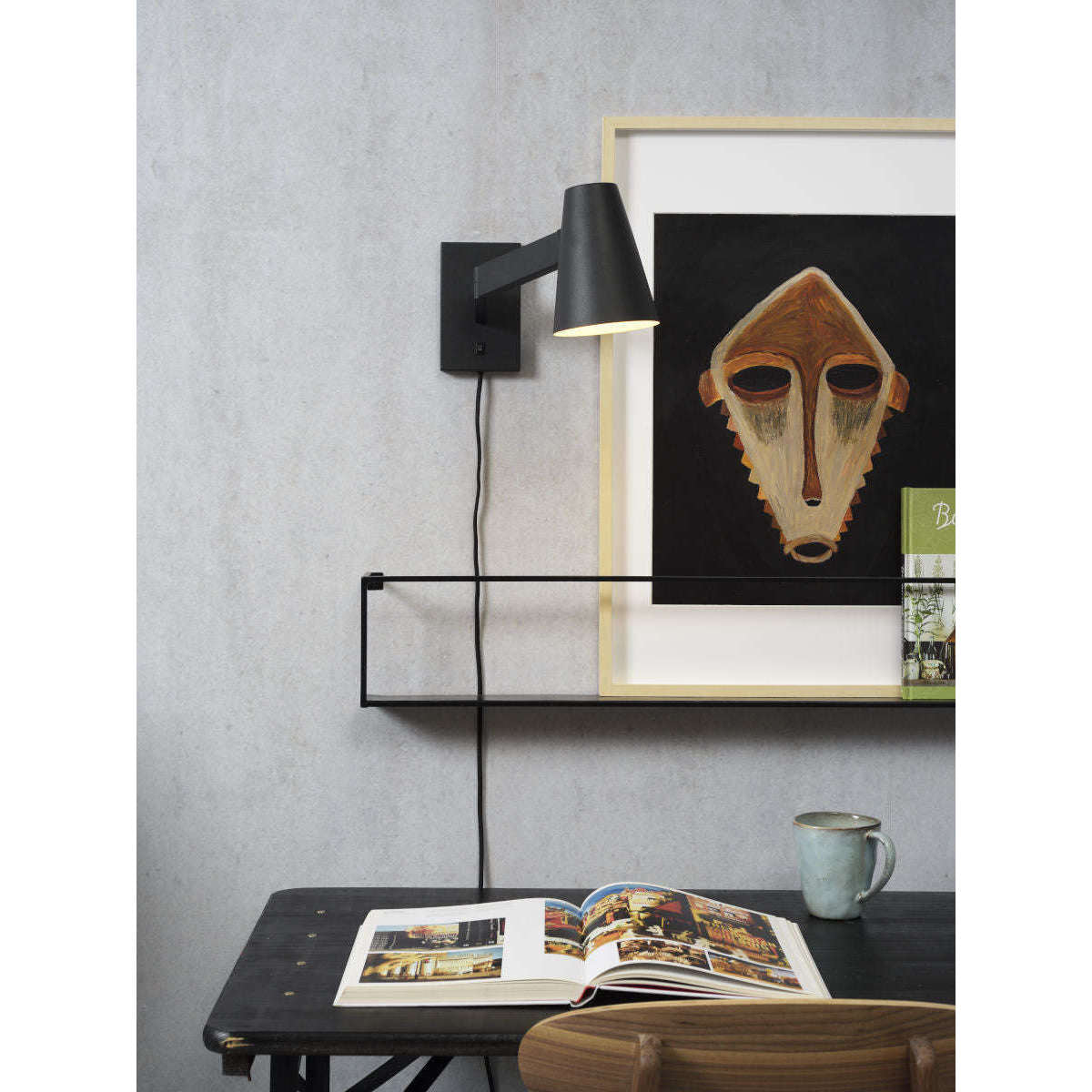 It's about RoMi Wandlamp ijzer Biarritz zwart