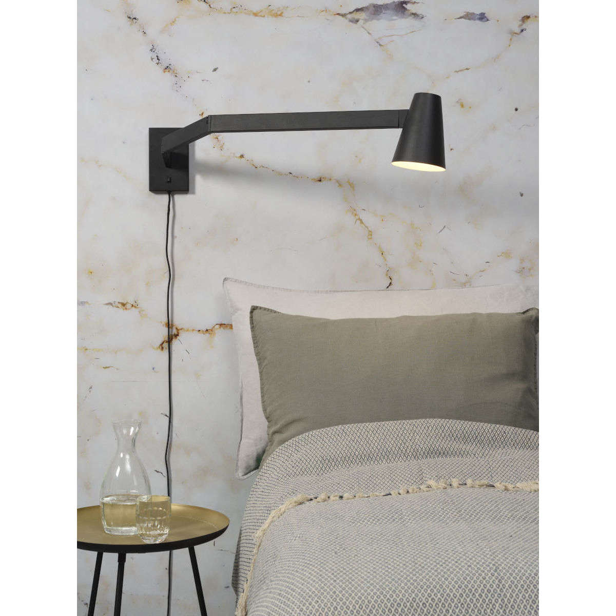 It's about RoMi Wandlamp ijzer Biarritz zwart