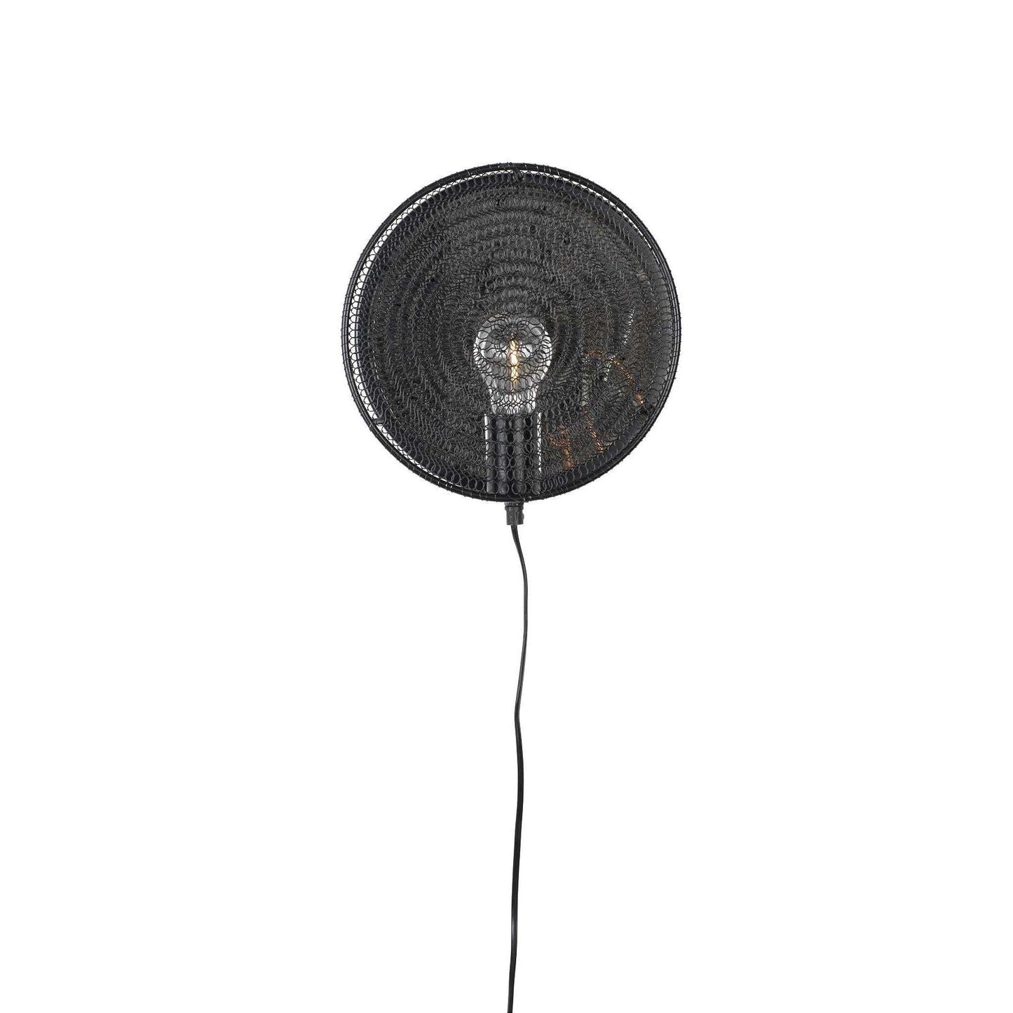 Staerkk wandlamp lea zwart 25,5 x 25,5 x 11 cm