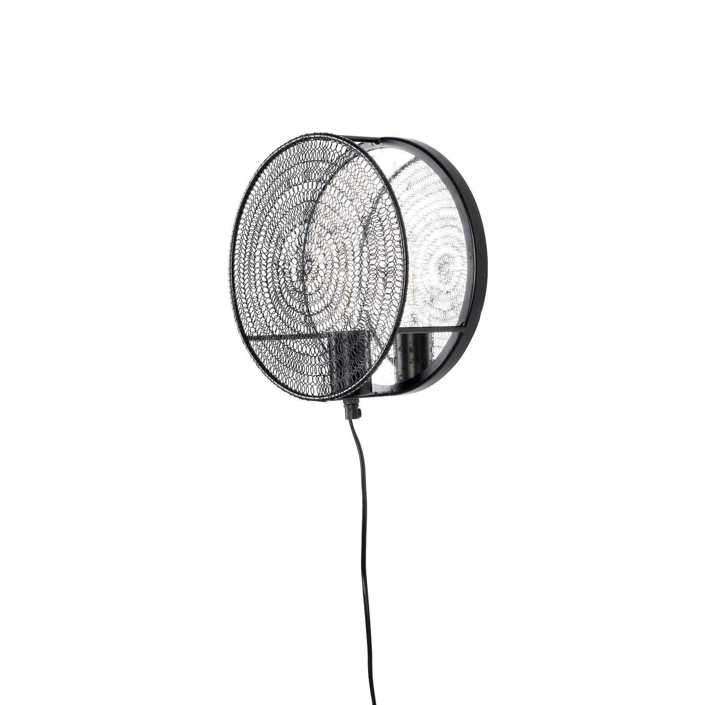 Staerkk wandlamp lea zwart 25,5 x 25,5 x 11 cm