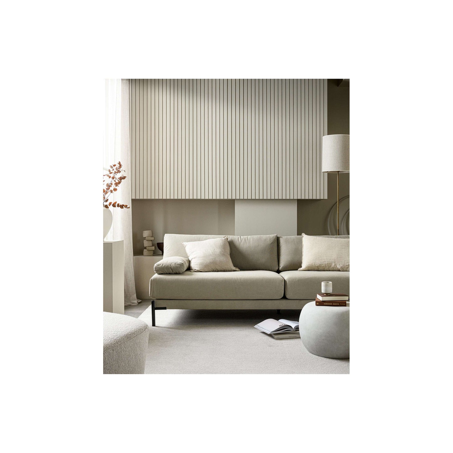 vtwonen Pebble bijzettafel betonlook wit