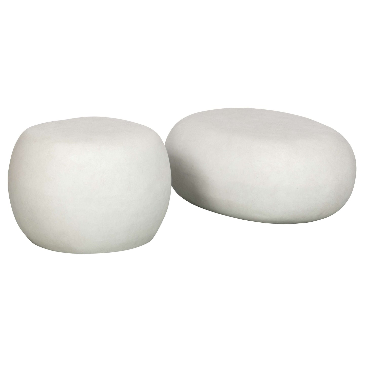 vtwonen Pebble bijzettafel betonlook wit