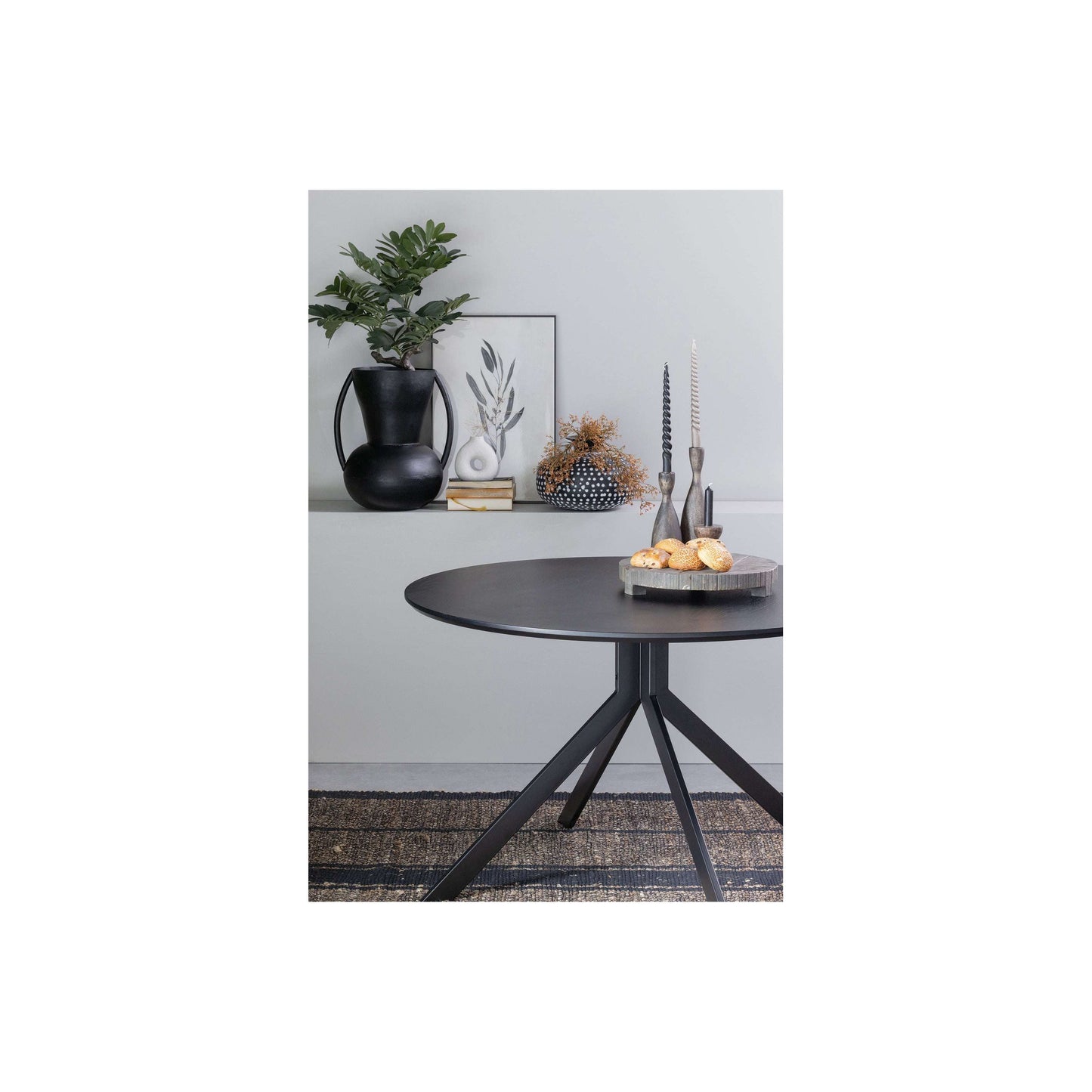 WOOOD Exclusive Bruno eettafel rond zwart