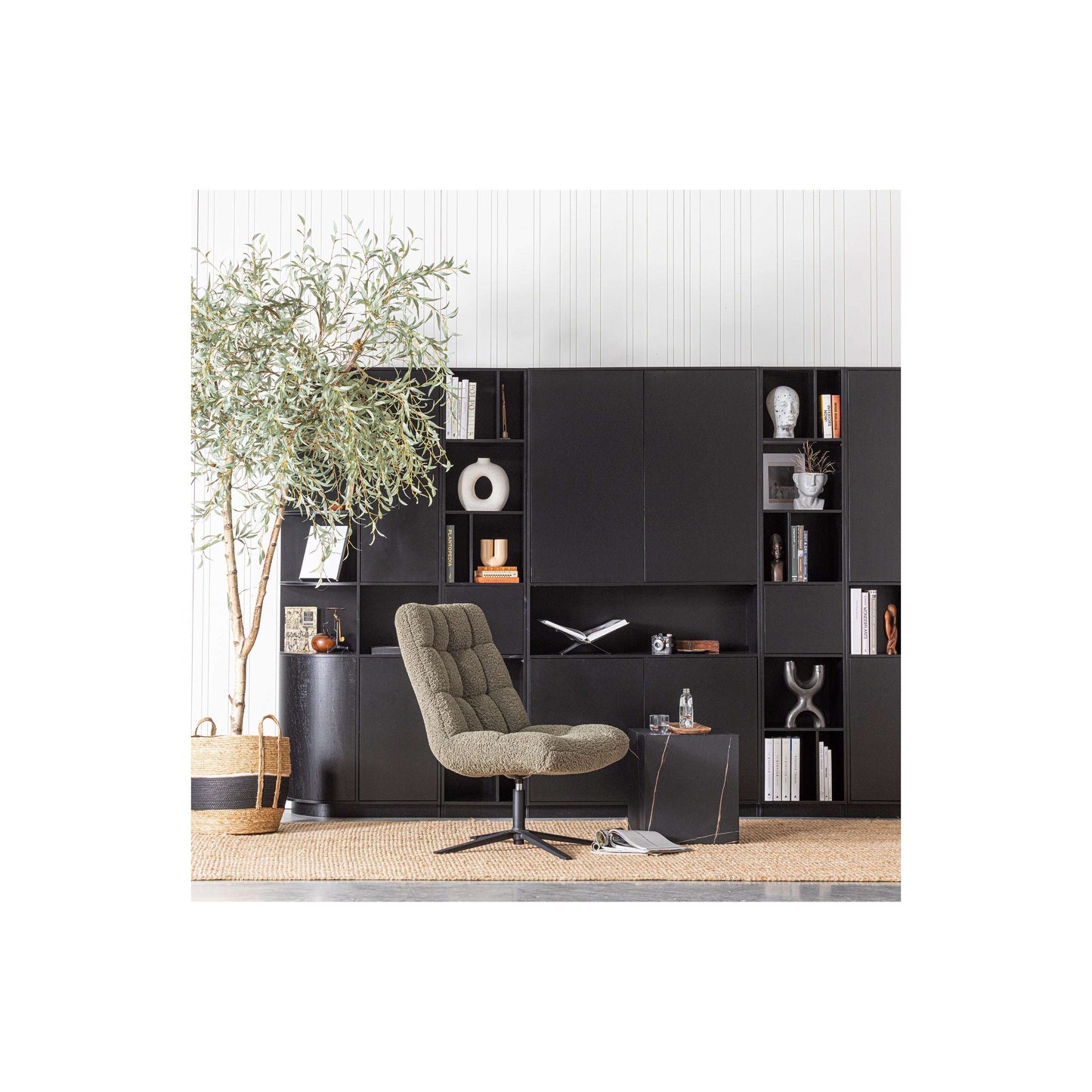 WOOOD Exclusive Finca opbergkast rond links zwart