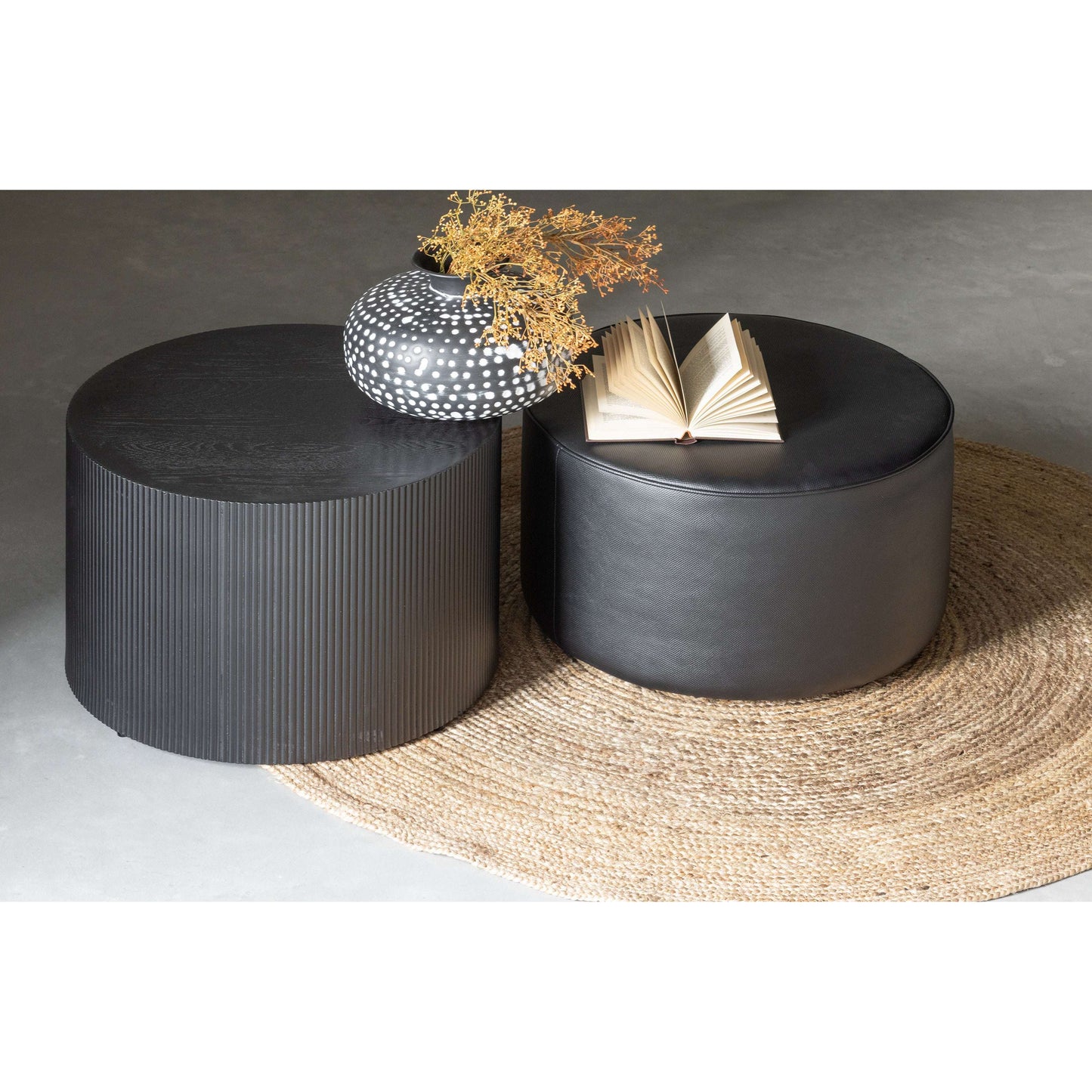 WOOOD Exclusive Sanne bijzettafel rond zwart