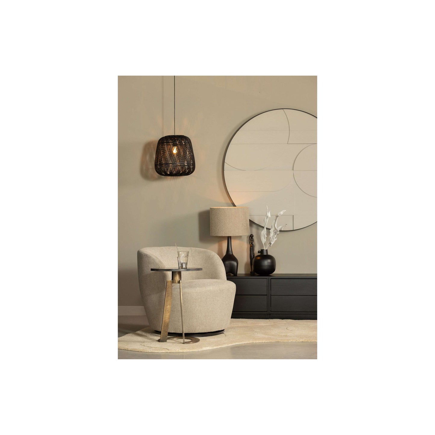 WOOOD Exclusive Serra draaifauteuil sand