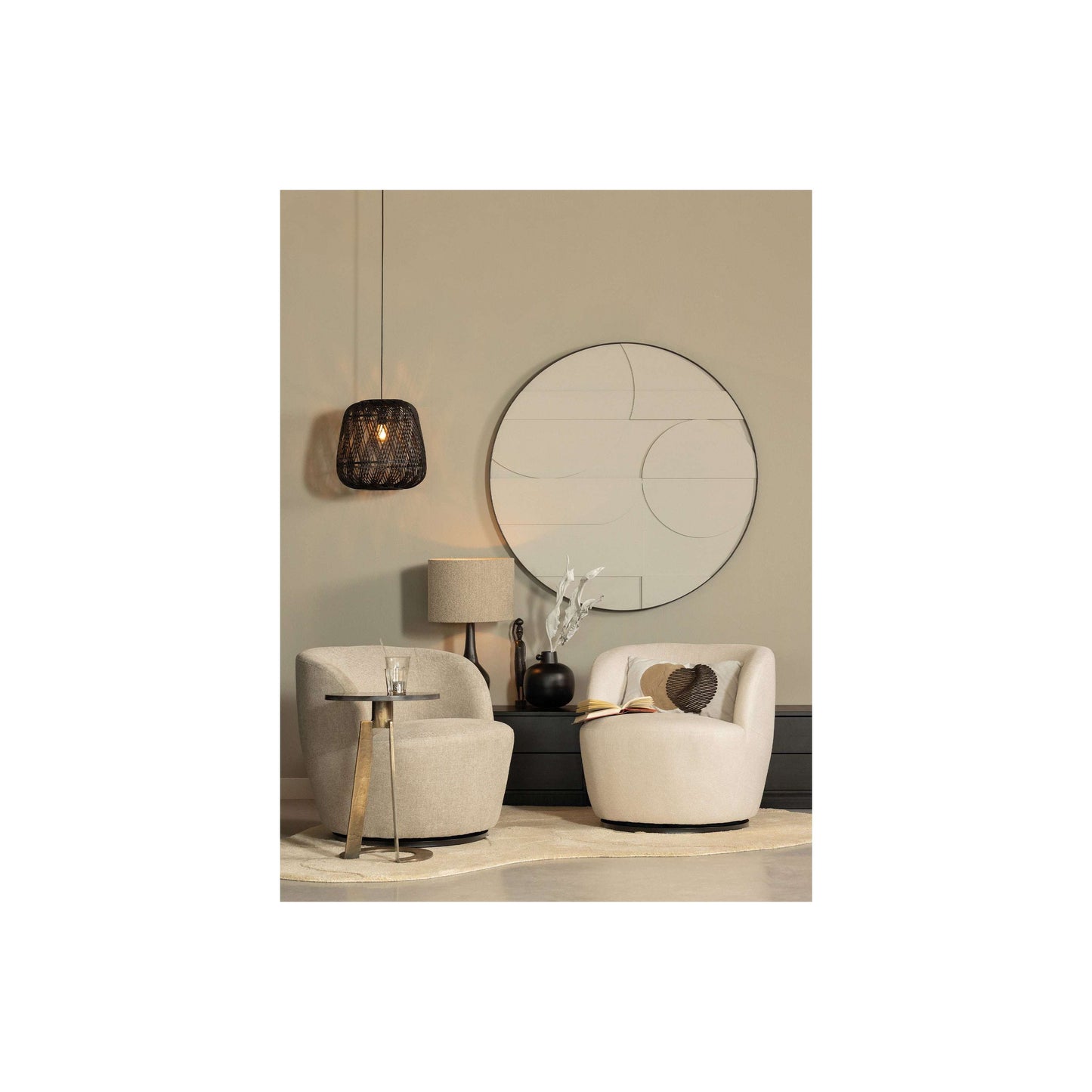 WOOOD Exclusive Serra draaifauteuil sand