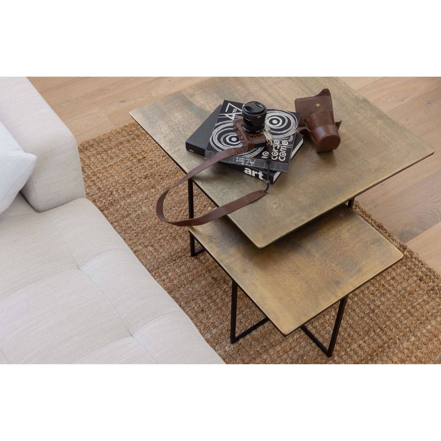 WOOOD Exclusive Set van 2 - olan bijzettafels brons